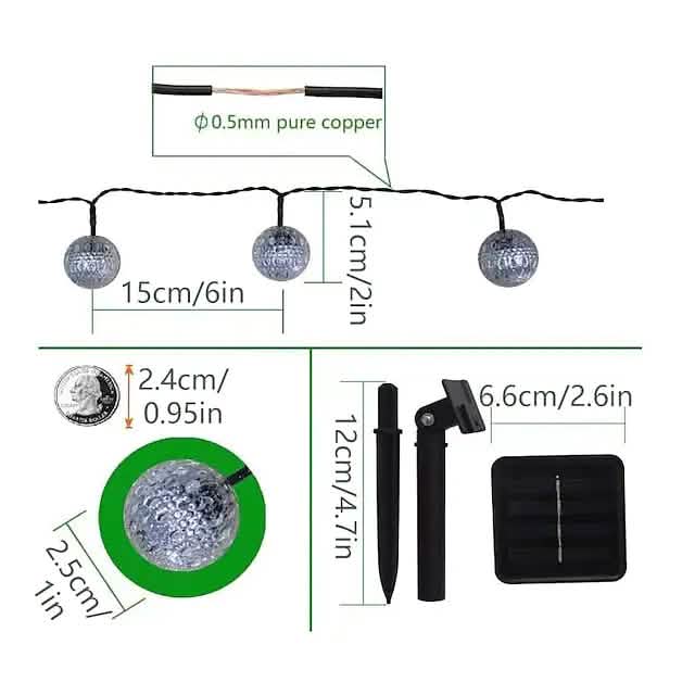 LED Solar Lichterkette für Außen