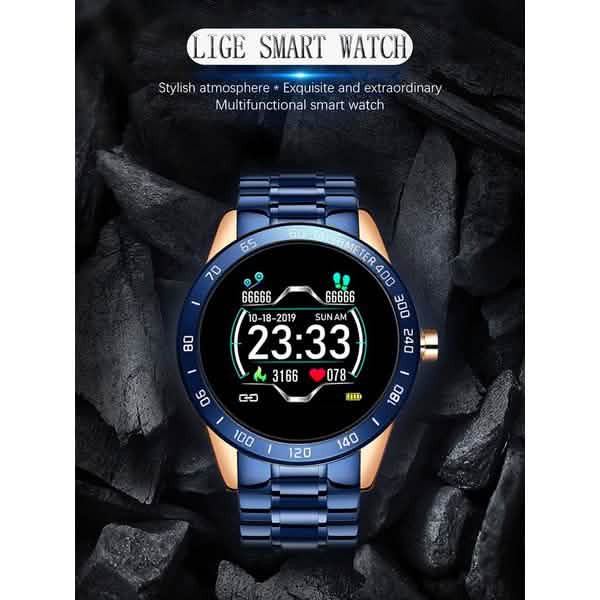 LIGE Smartwatch mit Stahlarmband