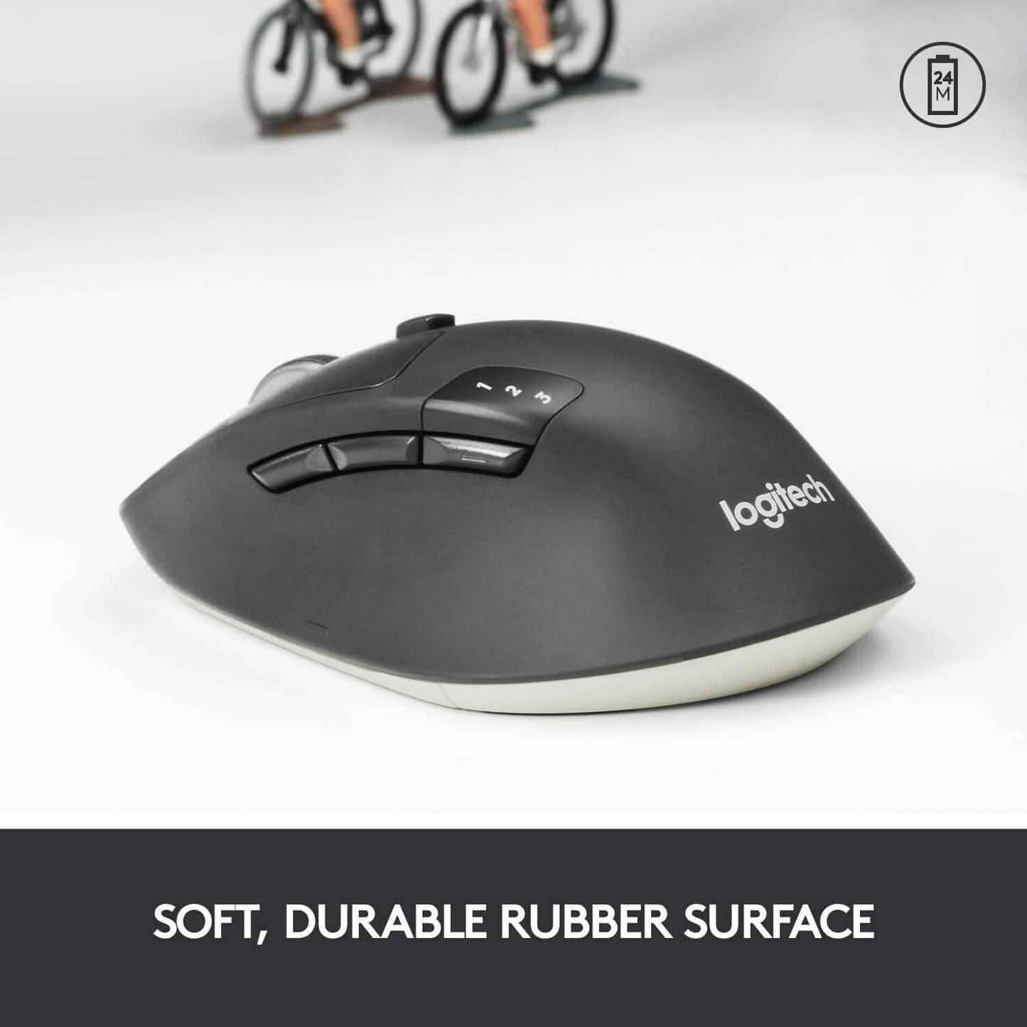 Logitech M720 Triathlon Multi-Device Maus mit USB Unifying Empfänger (Generalüberholt)