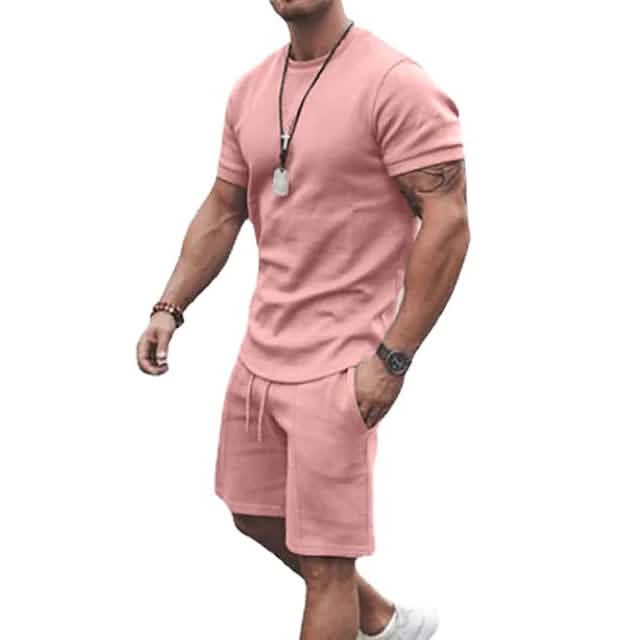 Herren Freizeit Sport T-Shirt mit Shorts
