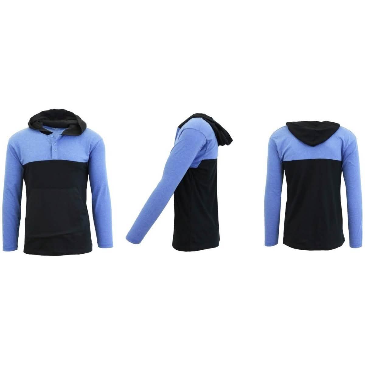 Herren Leichter Langarm-Pullover-Hoodie - XL