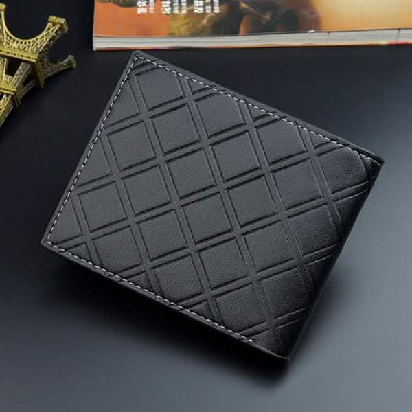 Herren RFID Echtes Leder Slim Dreifach-Brieftasche