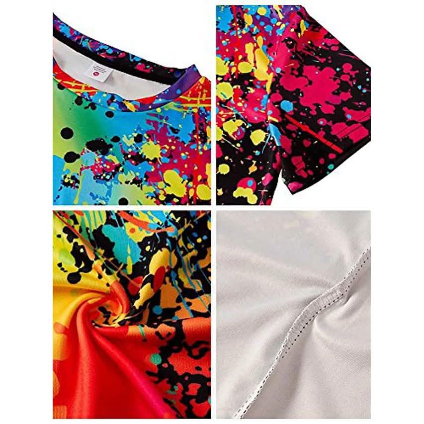 Herren T-Shirt 3D-Druck Kurzarm Oberteile Streetwear