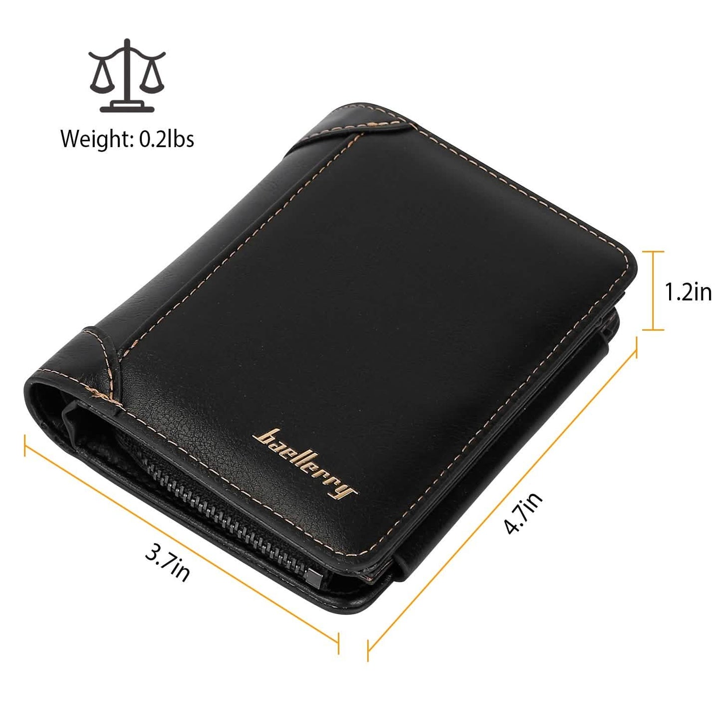 Herren Dreifach-Clutch aus Leder mit Ausweishalter