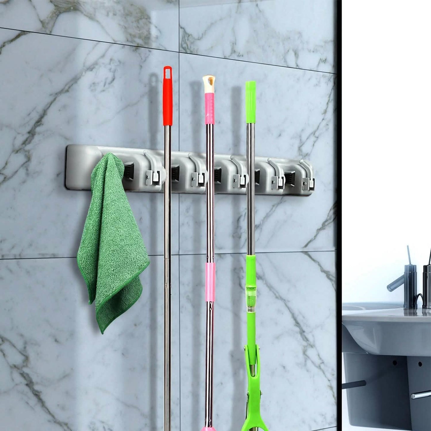 Mopphalter Wandhalterung Organizer