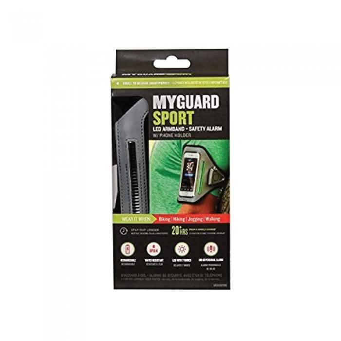 MYGUARD SPORT LED-Armband & Sicherheitsalarm mit Handyhalterung