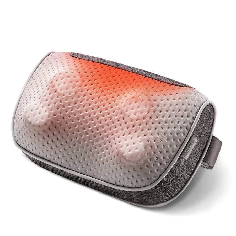 NAIPO oPillow-C2 Shiatsu-Massagegerät mit Wärmefunktion, Tiefenwirksames Kneten für Rücken und Nacken