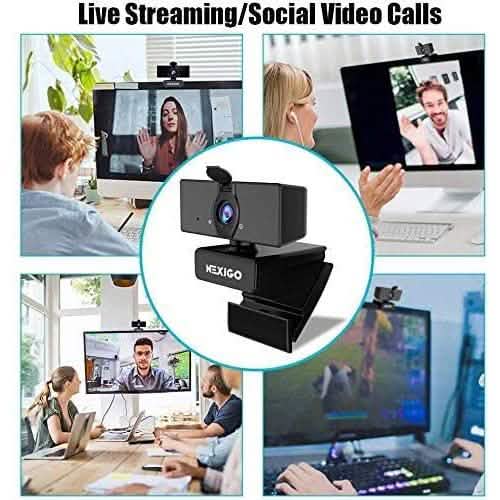 USB FHD Computer-Webcam mit Dual-Mikrofon und Abdeckung für die Privatsphäre