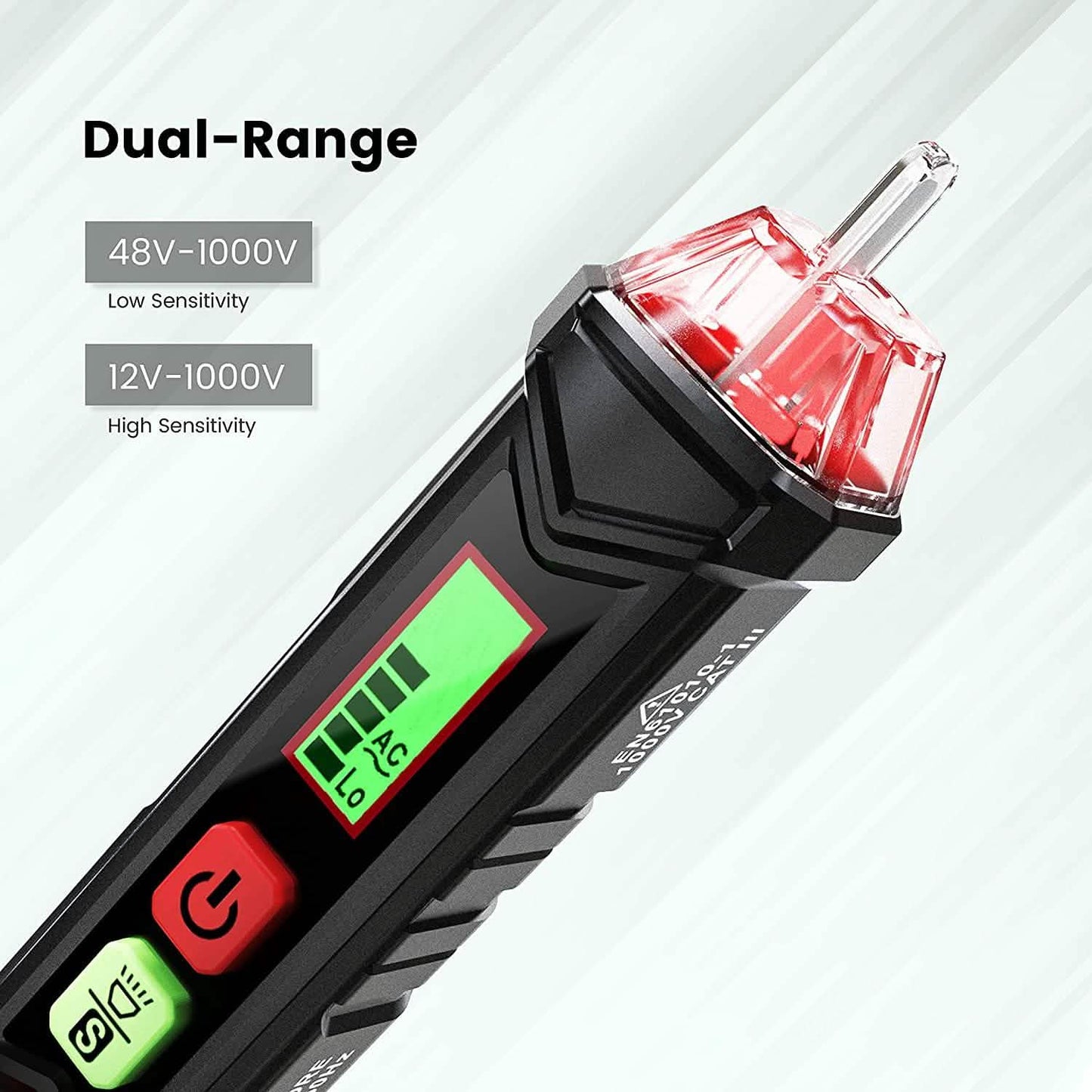 Berührungsloser Spannungsprüfer mit zwei Bereichen AC 12V-1000V/48V-1000V