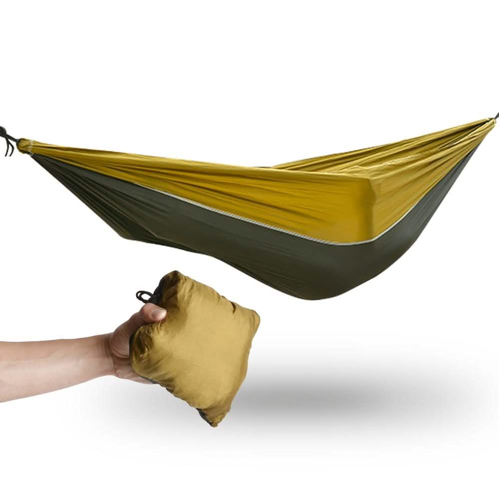 Odoland Ultraleichte Tragbare Nylon-Camping-Hängematte mit Stahlkarabinern