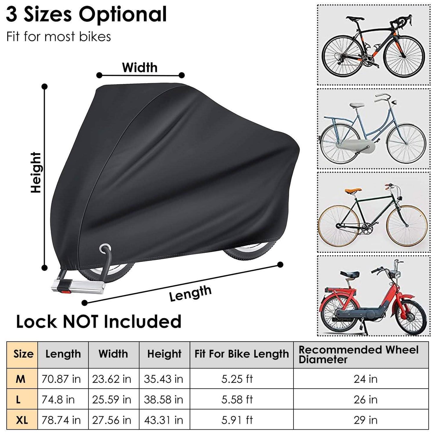Fahrrad-Regenabdeckung für draußen