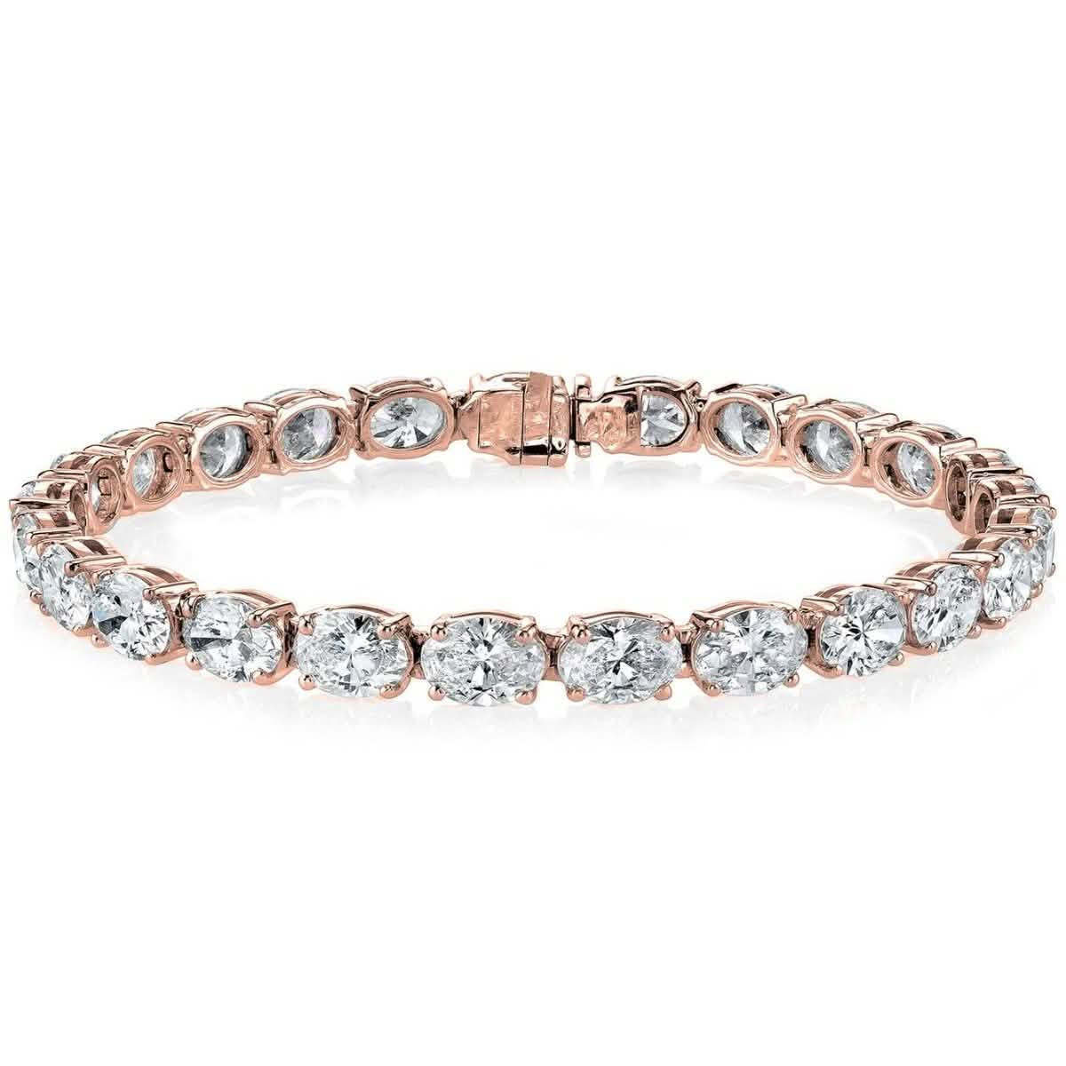 Ovale Tennisarmbänder mit Swarovski-Elementen
