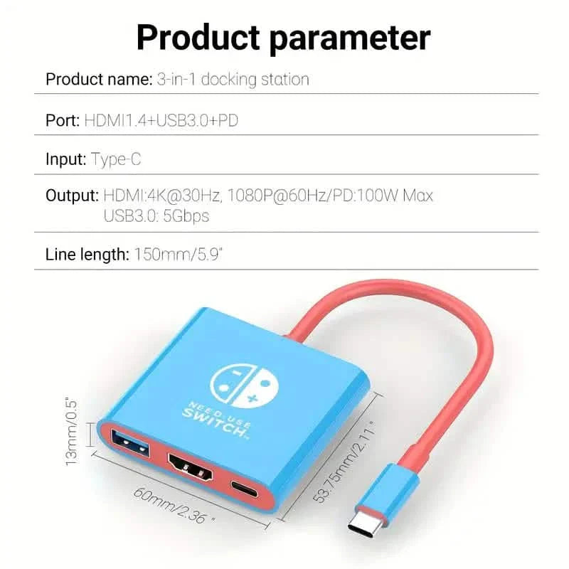 PD100W Docking Station für Nintendo Switch