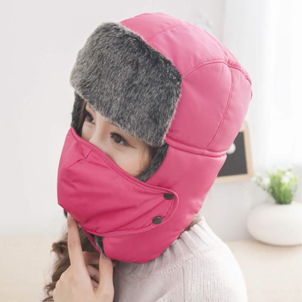 Polarfleece-Mütze mit abnehmbarer Gesichtsmaske