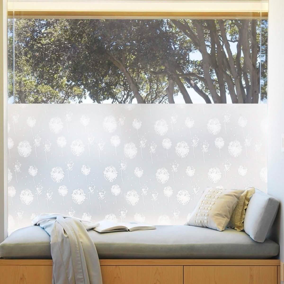 Sichtschutzfolie für Fenster – Sonnenblockierend, selbsthaftend, UV-Schutz, verschiedene Designs