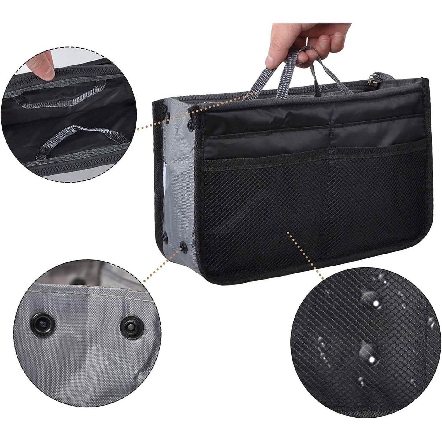 Handtaschen-Organizer, vielseitiger Reise-Organizer, Kosmetiktasche mit mehreren Fächern