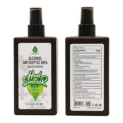 Pursonic 8oz Feuchtigkeitsspendendes Handdesinfektionsmittel