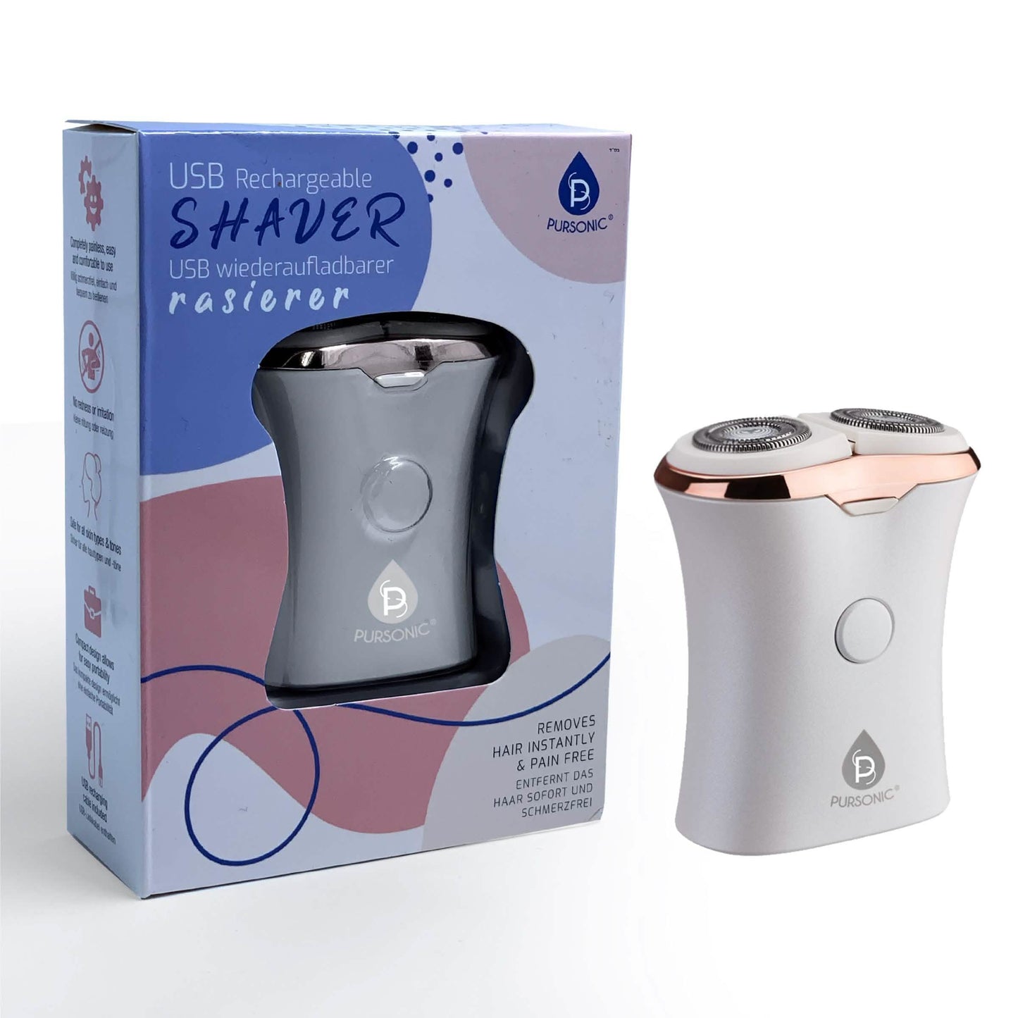 Pursonic Damen USB-Rasierer mit Ladefunktion