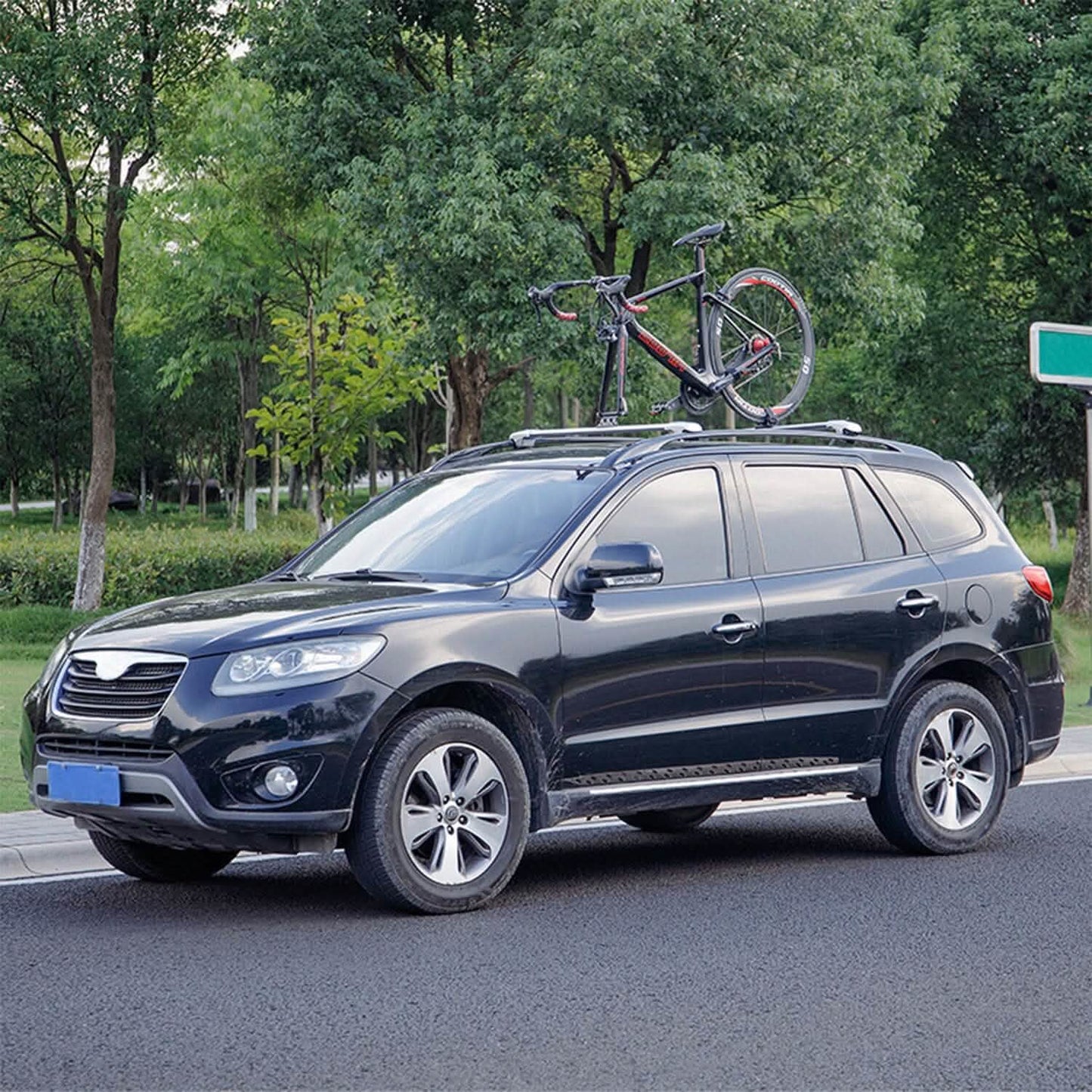 Fahrradgabel-Halterung mit Schnellspanner für das Autodach