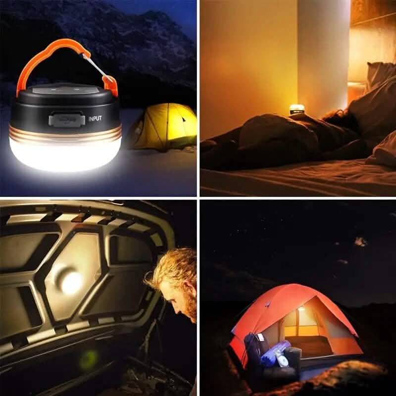 Wiederaufladbare LED-Campinglaterne mit Magnetfuß