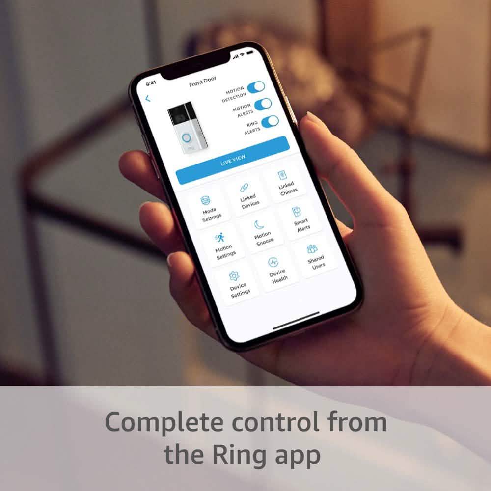 Ring Video Türklingel 2 mit HD-Video und bewegungsaktivierten Benachrichtigungen (generalüberholt)