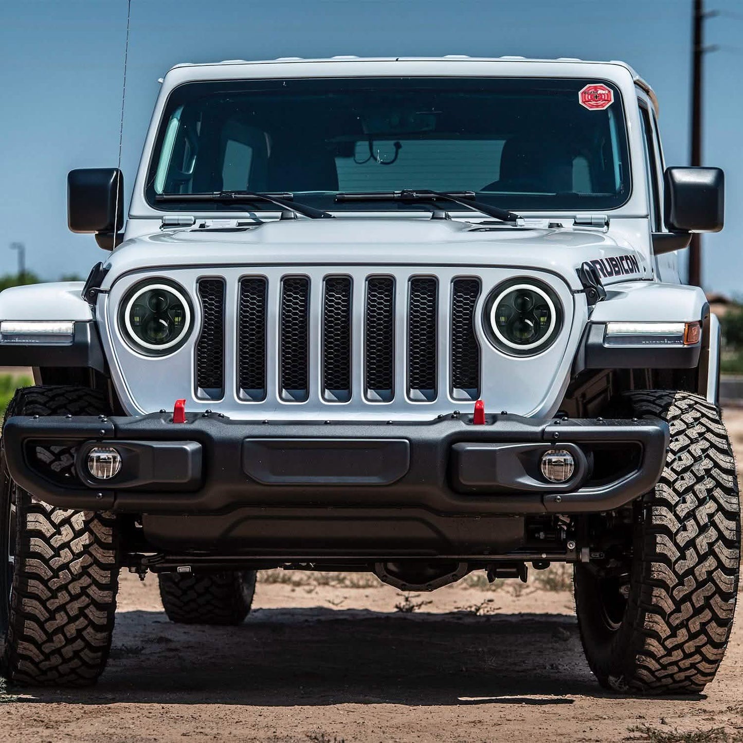 Runder LED-Scheinwerfer Halo Angel Eyes für Jeep Wrangler