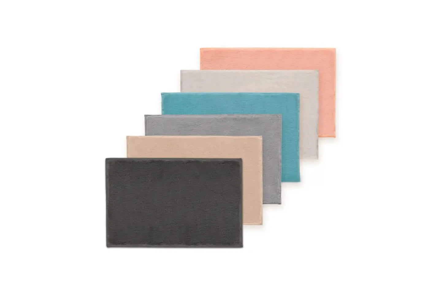2-teiliges Set: Bibb Home 2-teiliges Badematten-Set aus Kunstfellplüsch
