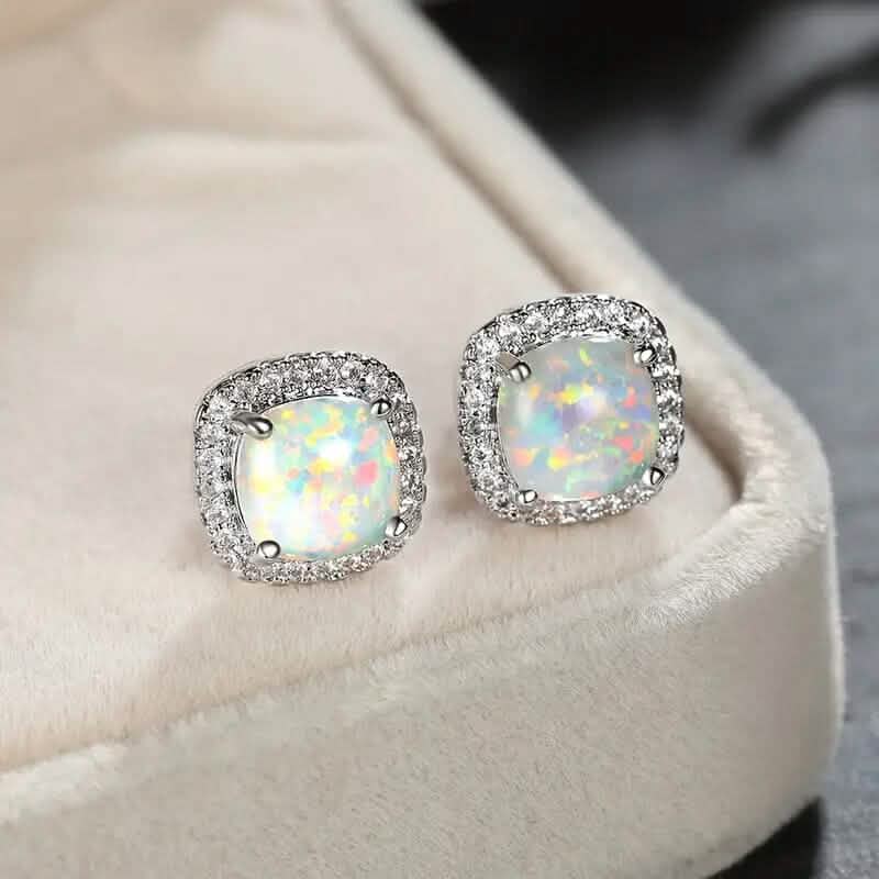 Kleine exquisite quadratische Zirkonia-Ohrringe