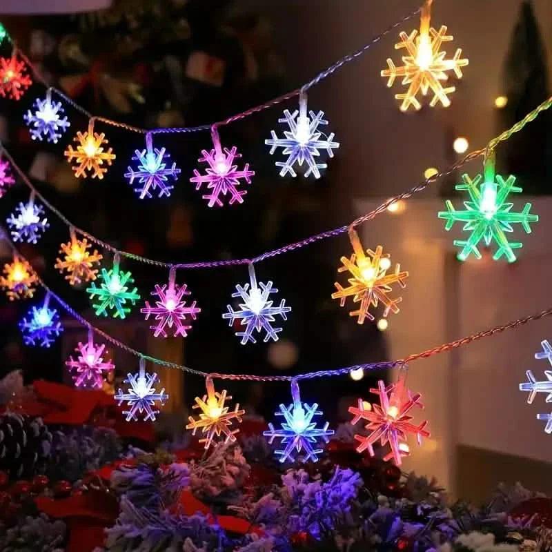 LED-Lichterkette Schneeflocke 152cm/60 Zoll