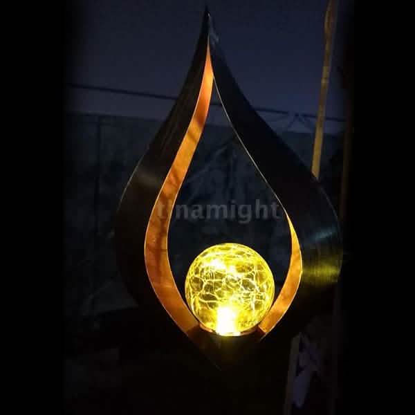 Solar-LED-Flammenleuchte Rasenlaterne Lampe Wasserdicht Außenleuchten