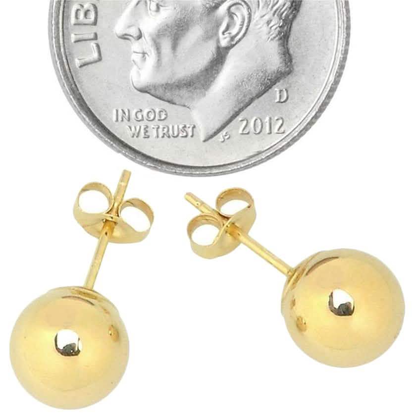 Ohrstecker aus massivem 14K Gold - Verschiedene Größen