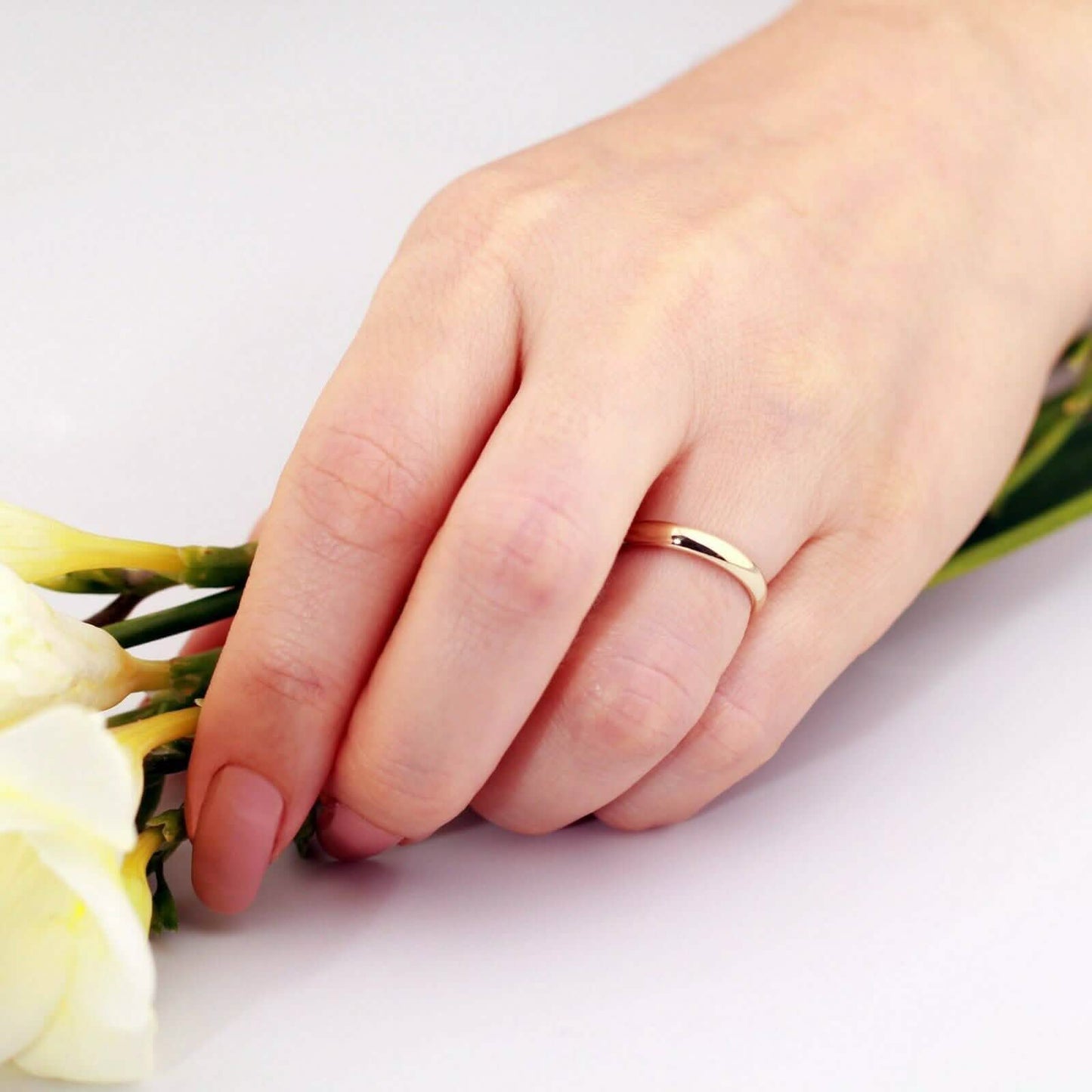 Massiver 14K Gelbgold 3mm bequemer Ehering