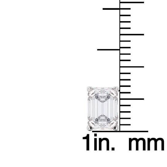 Ohrstecker mit Smaragdschliff aus massivem Sterlingsilber