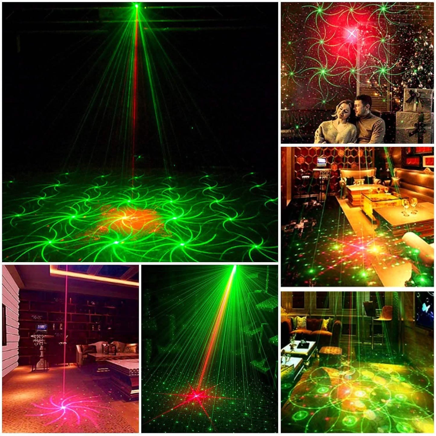 Schallaktivierte, projizierte LED-Lasermuster