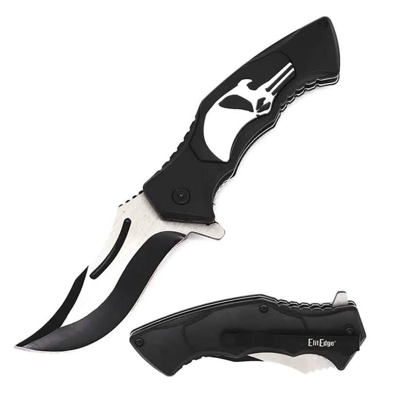 Springunterstütztes Punisher-Totenkopf-Messer