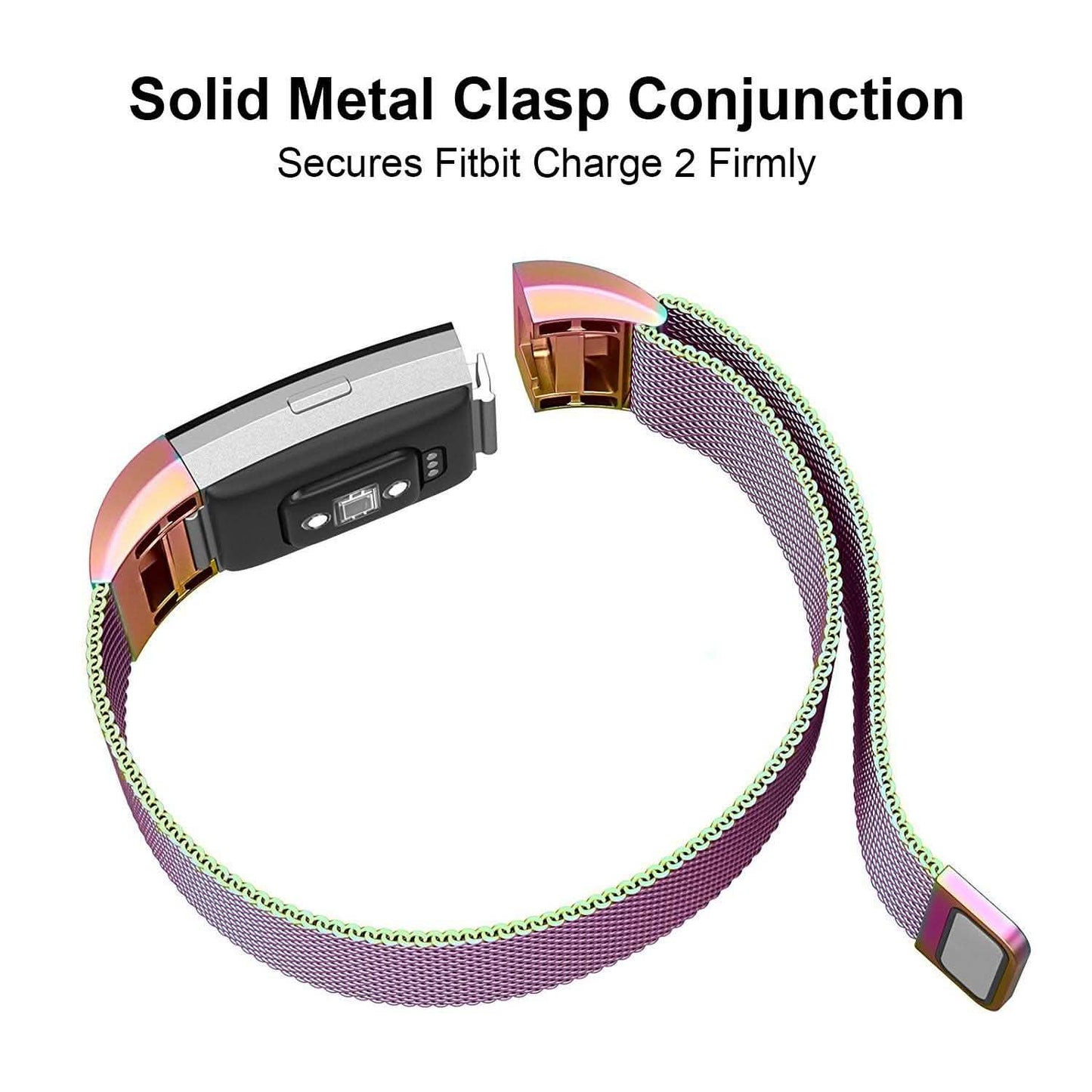 Milanese-Armband aus Edelstahlgeflecht für Fitbit Charge 2