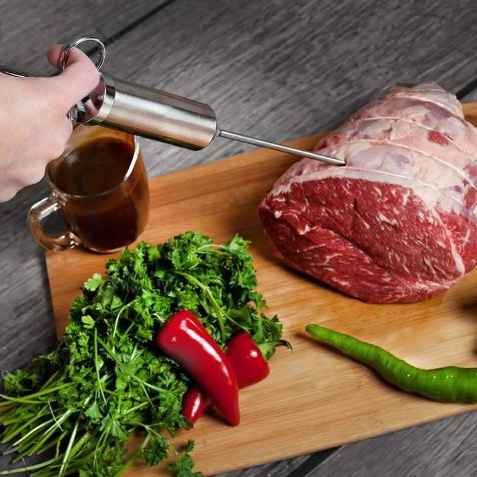 Edelstahl-Marinadenspritze für Braten und Fleisch