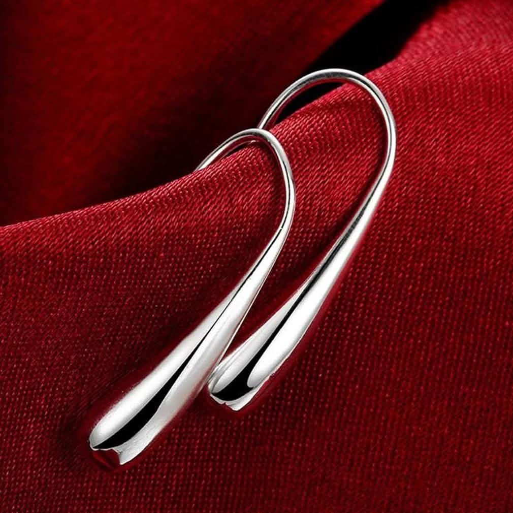 Sterling Silber plattierte Wassertropfen-Ohrhaken