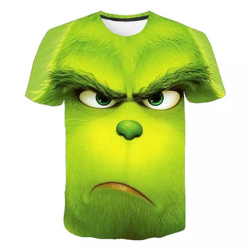 The Grinch 3D T-Shirt Herren Rundhals Kurzarm
