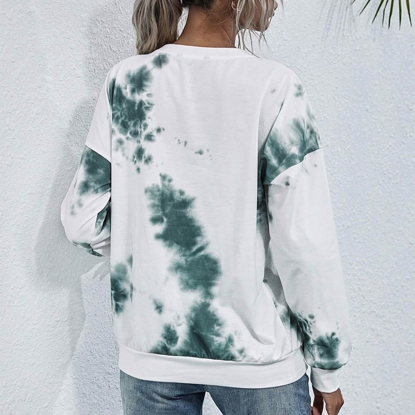 Tie-Dye Rundhals-Sweatshirt