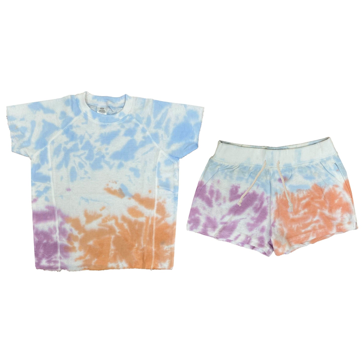 Tie-Dye T-Shirt- und Shorts-Loungewear-Sets