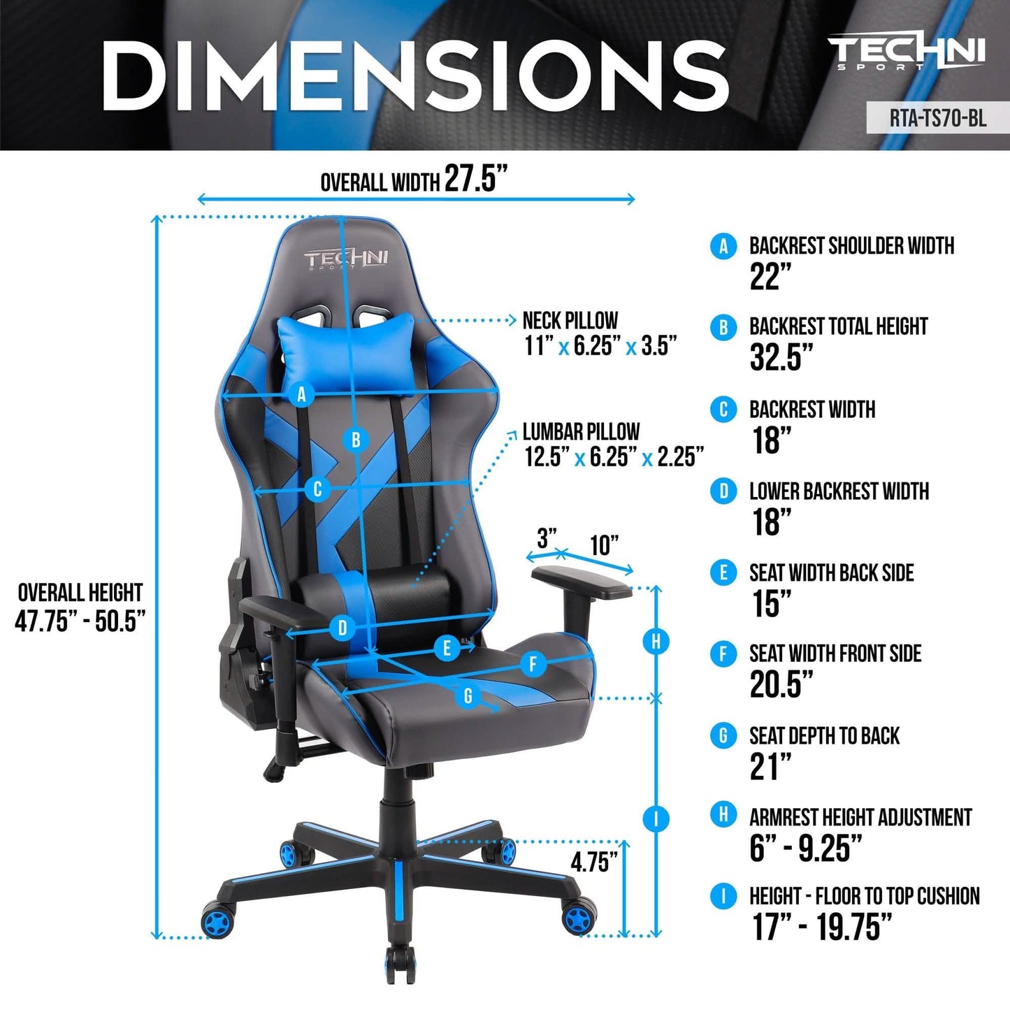 TS-70 Bürostuhl Gaming-Stuhl