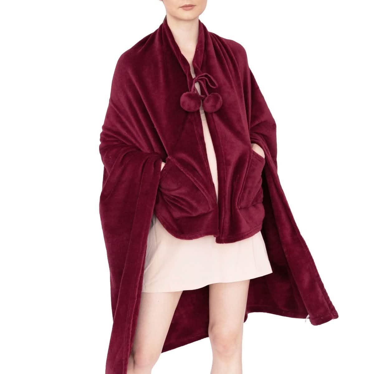 Ultraweiche Decke aus Kunstfell-Fleece zum Anziehen