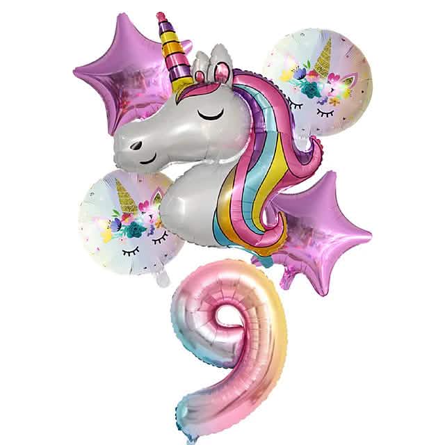 Einhorn-Luftballons für Geburtstagsdekorationen