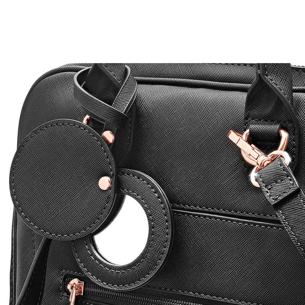 Unisexer superweicher Premium-Reiserucksack aus veganem Leder mit 6 Fächern