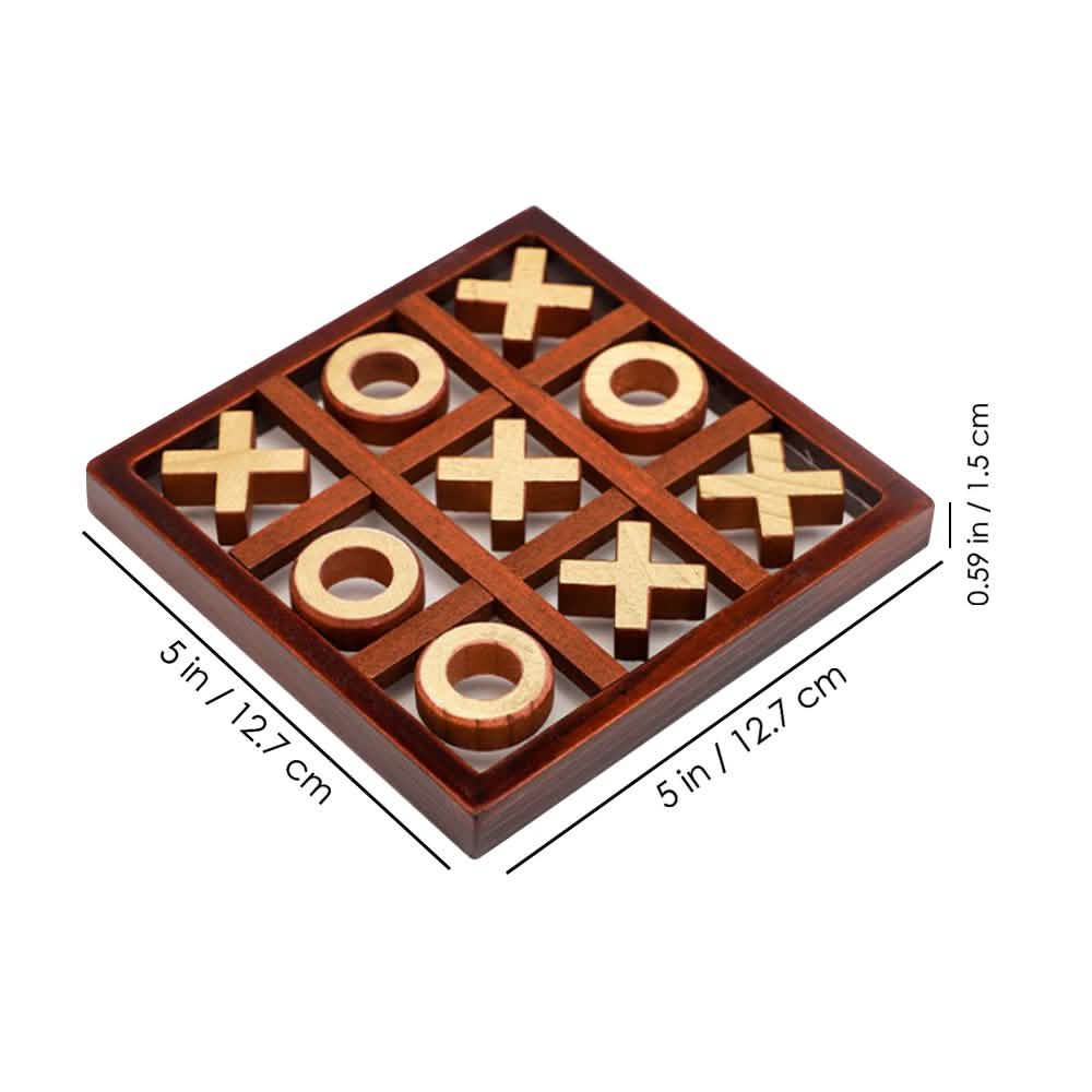 Vintage Tic-Tac-Toe Holzbrettspiel
