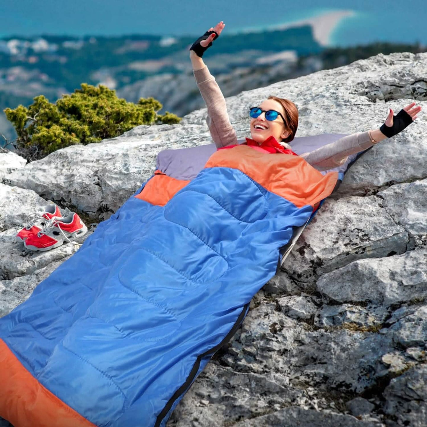 Wasserabweisender Camping Baumwoll-Inlet Schlafsack mit Packsack