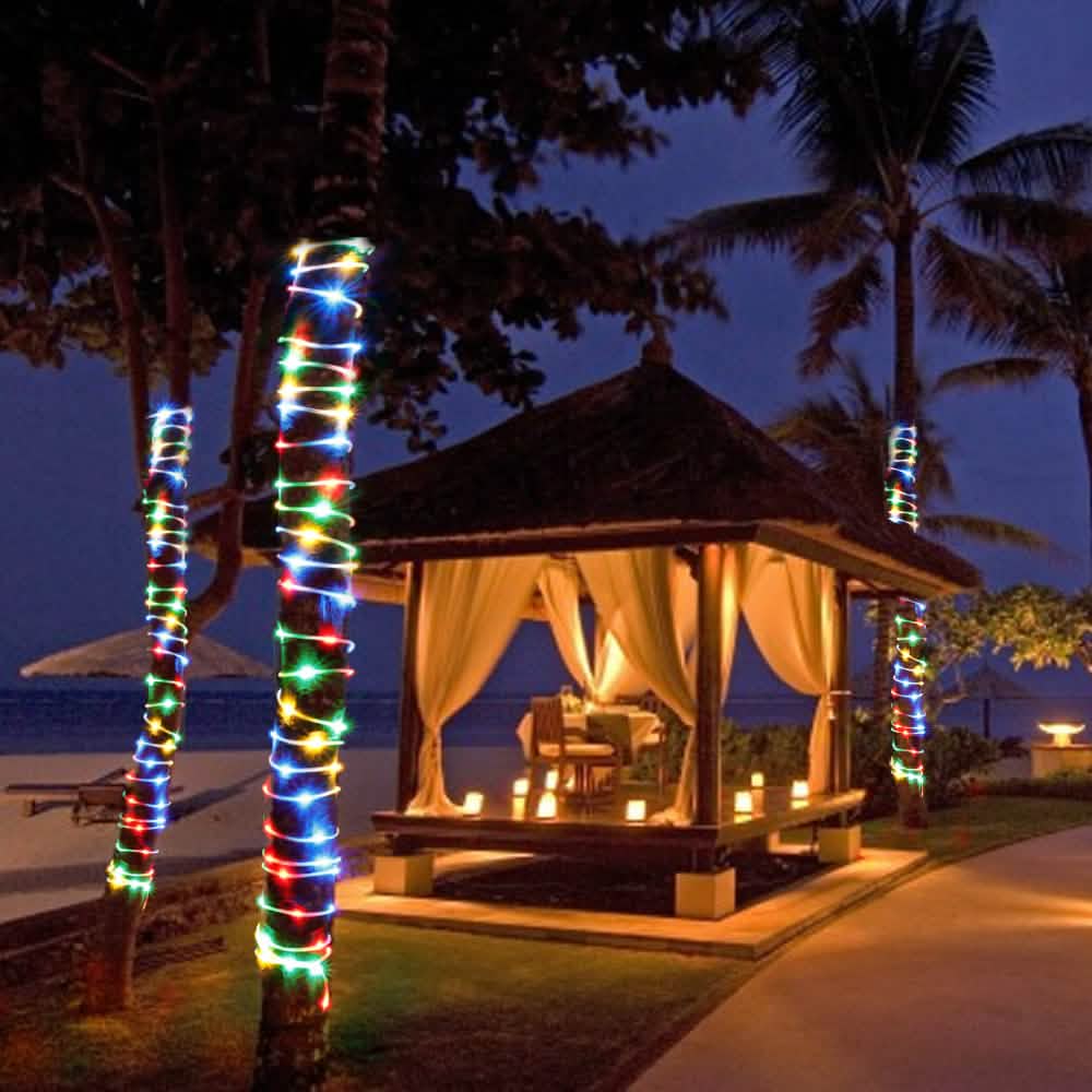 Wasserdichte 23m 200 LED Bunte Lichterkette mit Lichterschlauch