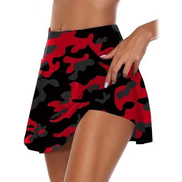 Damen Sportrock mit Camouflage-Print