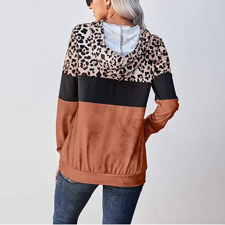 Kapuzenpullover für Damen im lässigen Tier-Print